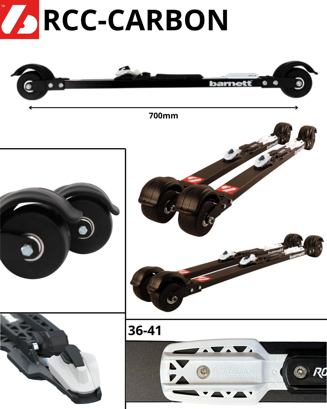 RCC-CARBON Fixations NNN Ski roue