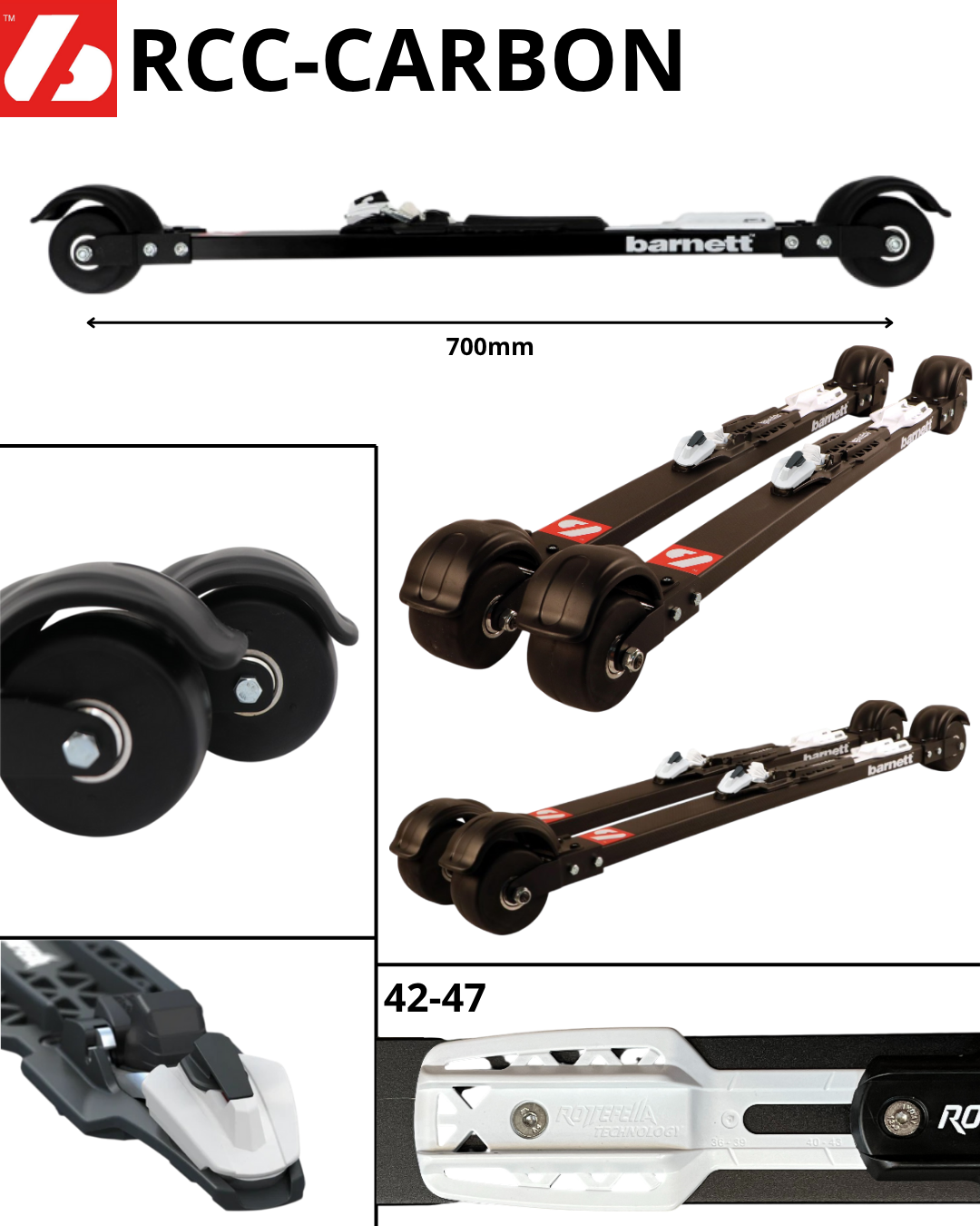 RCC-CARBON Fixations NNN Ski roue