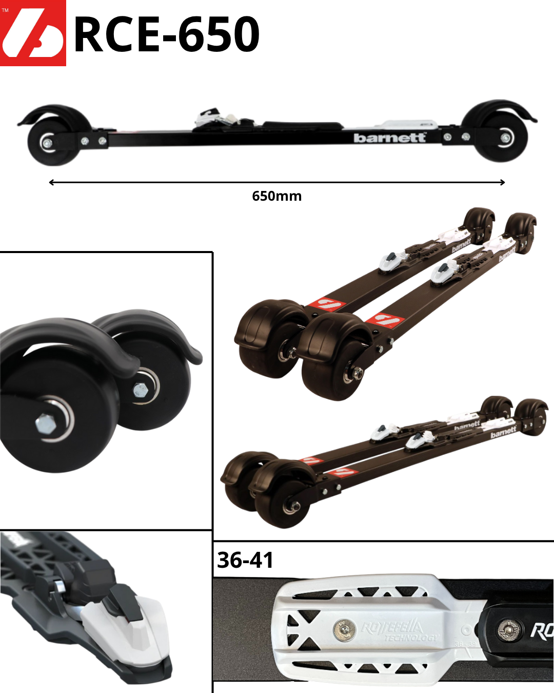 RCE-650 fixations NNN Ski roue