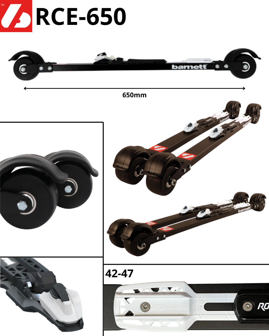 RCE-650 fixations NNN Ski roue