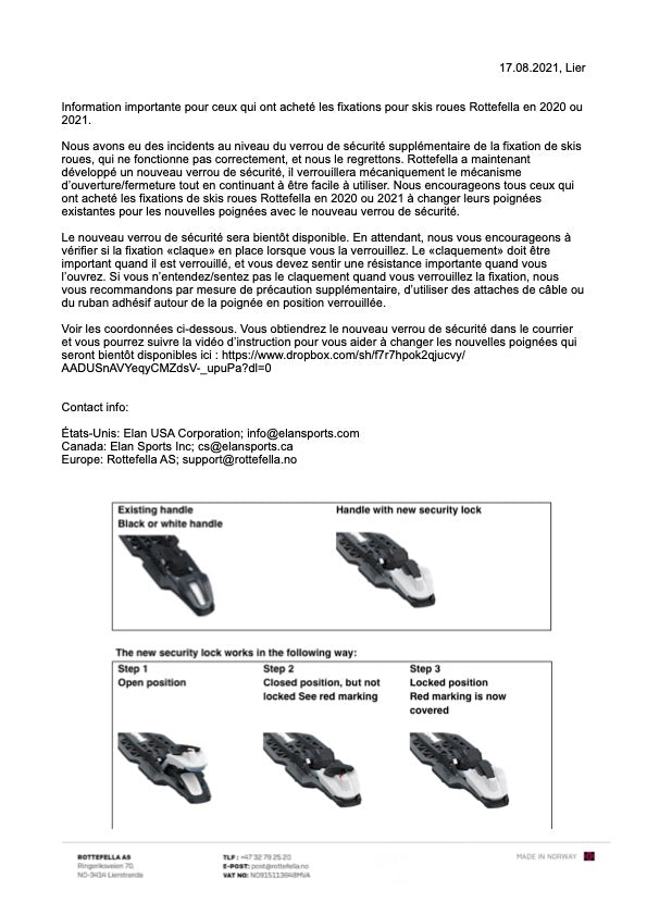 RSE-630 fixations NNN Ski roue NOIR