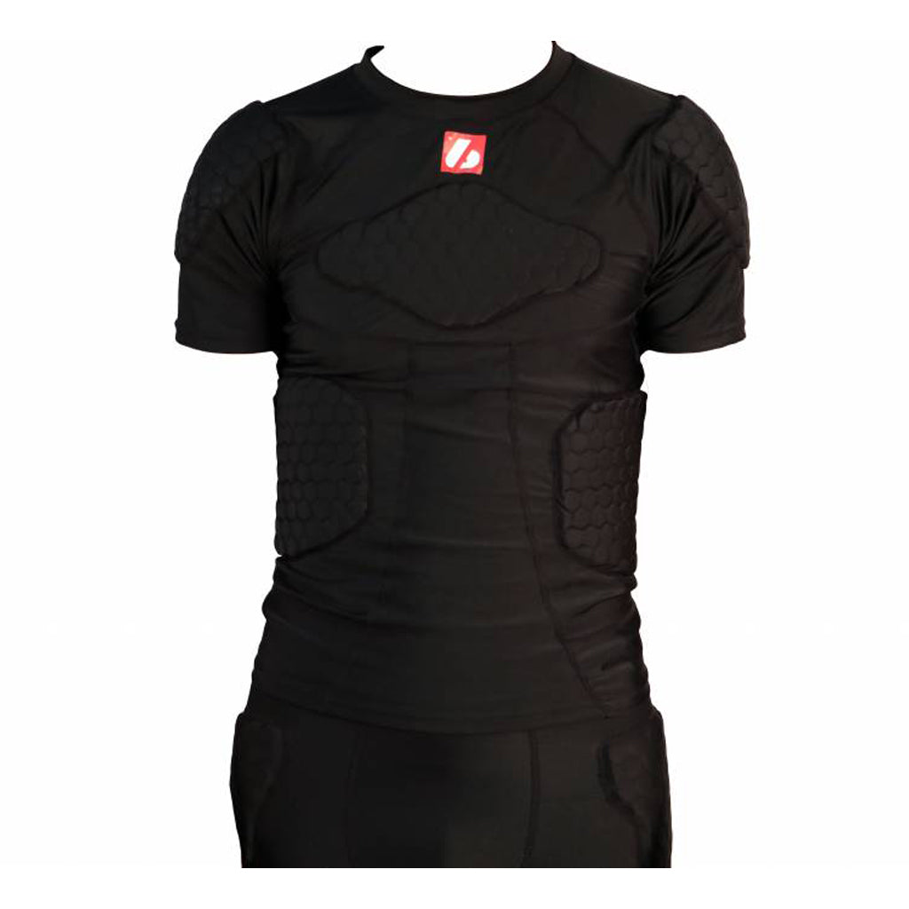 FS-09 T-shirt manches courtes de compression, 4 pièces intégrées, football américain