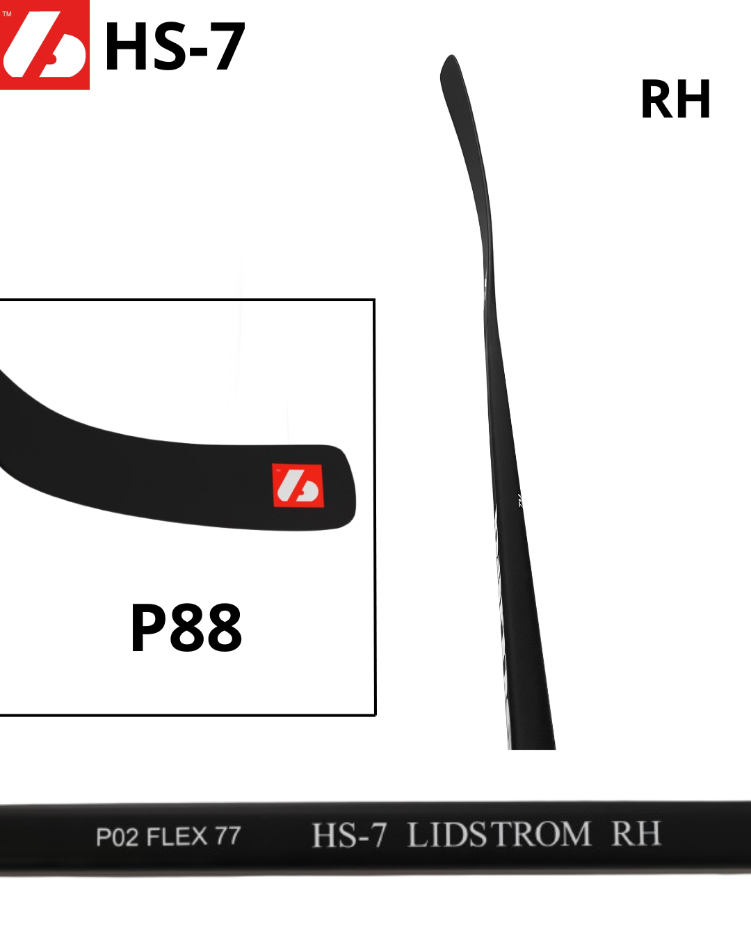 HS-7 Crosse de hockey en carbone