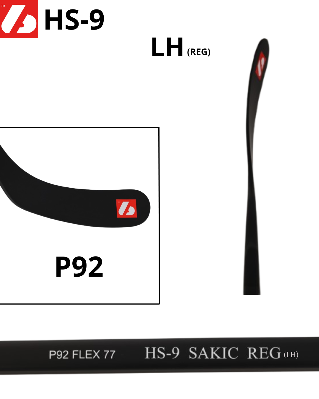 HS-9 Crosse de hockey en carbone haut module