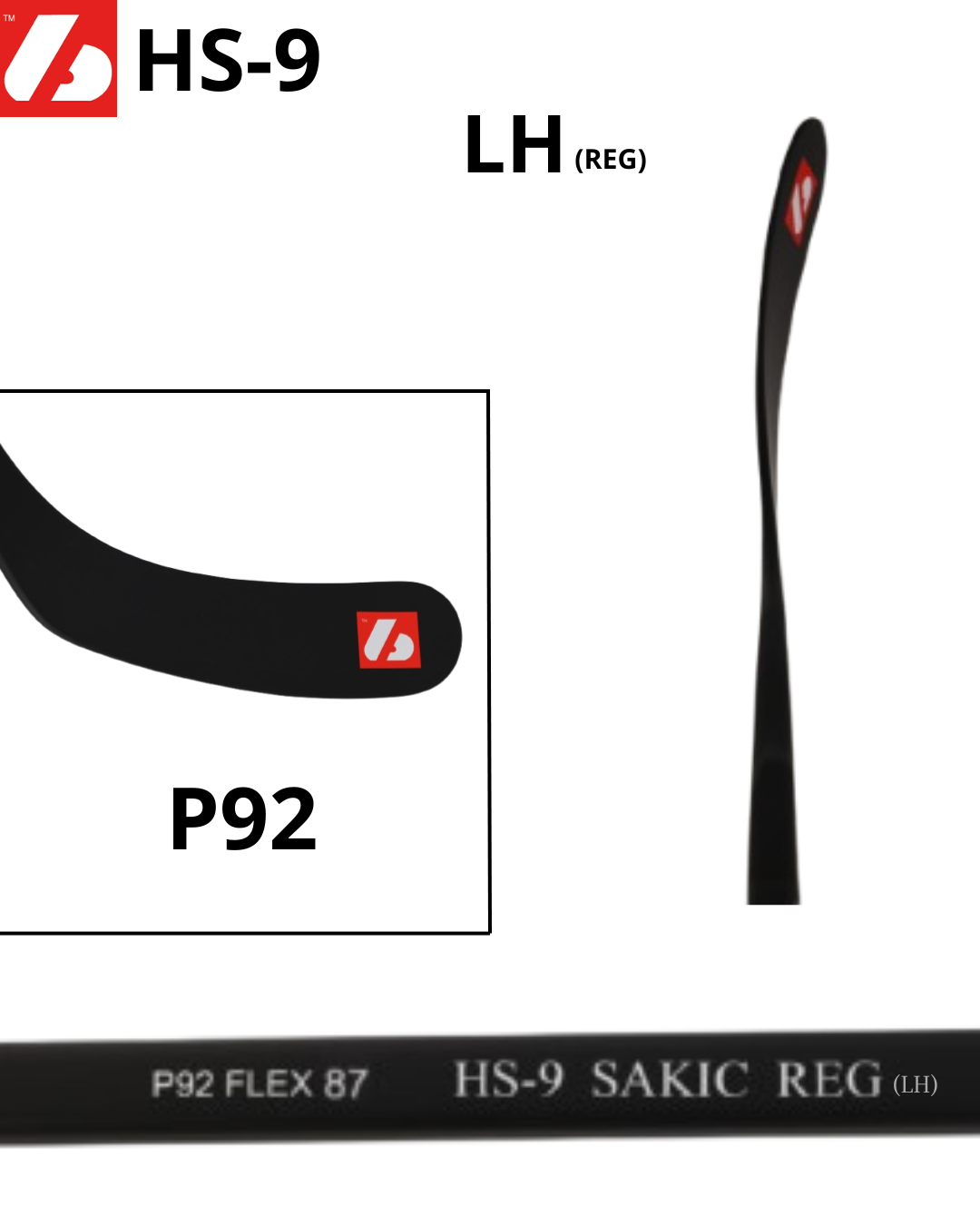 HS-9 Crosse de hockey en carbone haut module