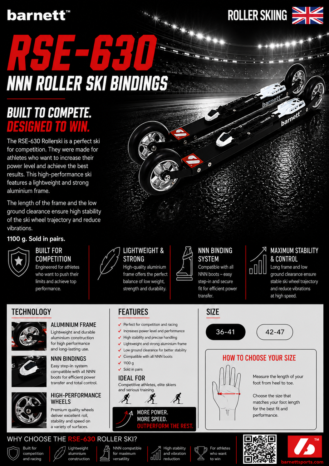 RSE-630 fixations NNN Ski roue