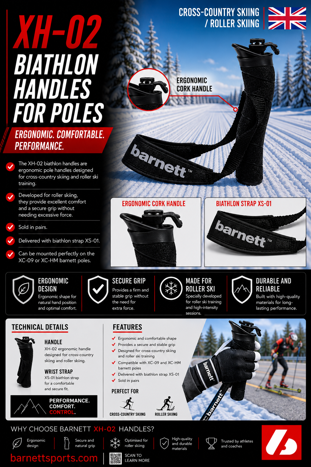 XH-02 poignées de biathlon
