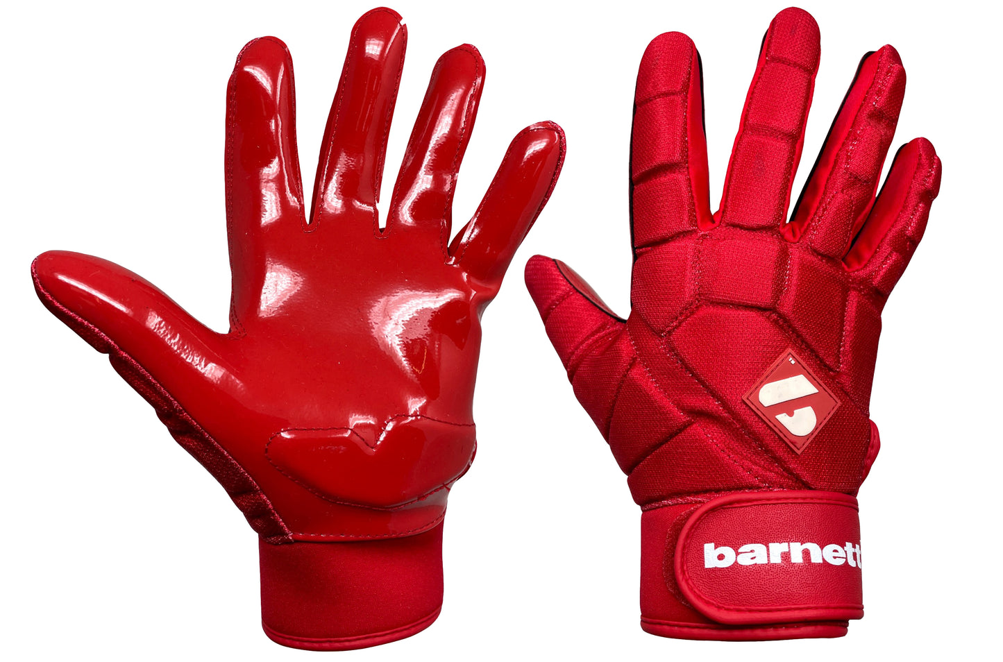 FKG-03 gants de football américain de linebacker pro, LB,RB,TE Rouge