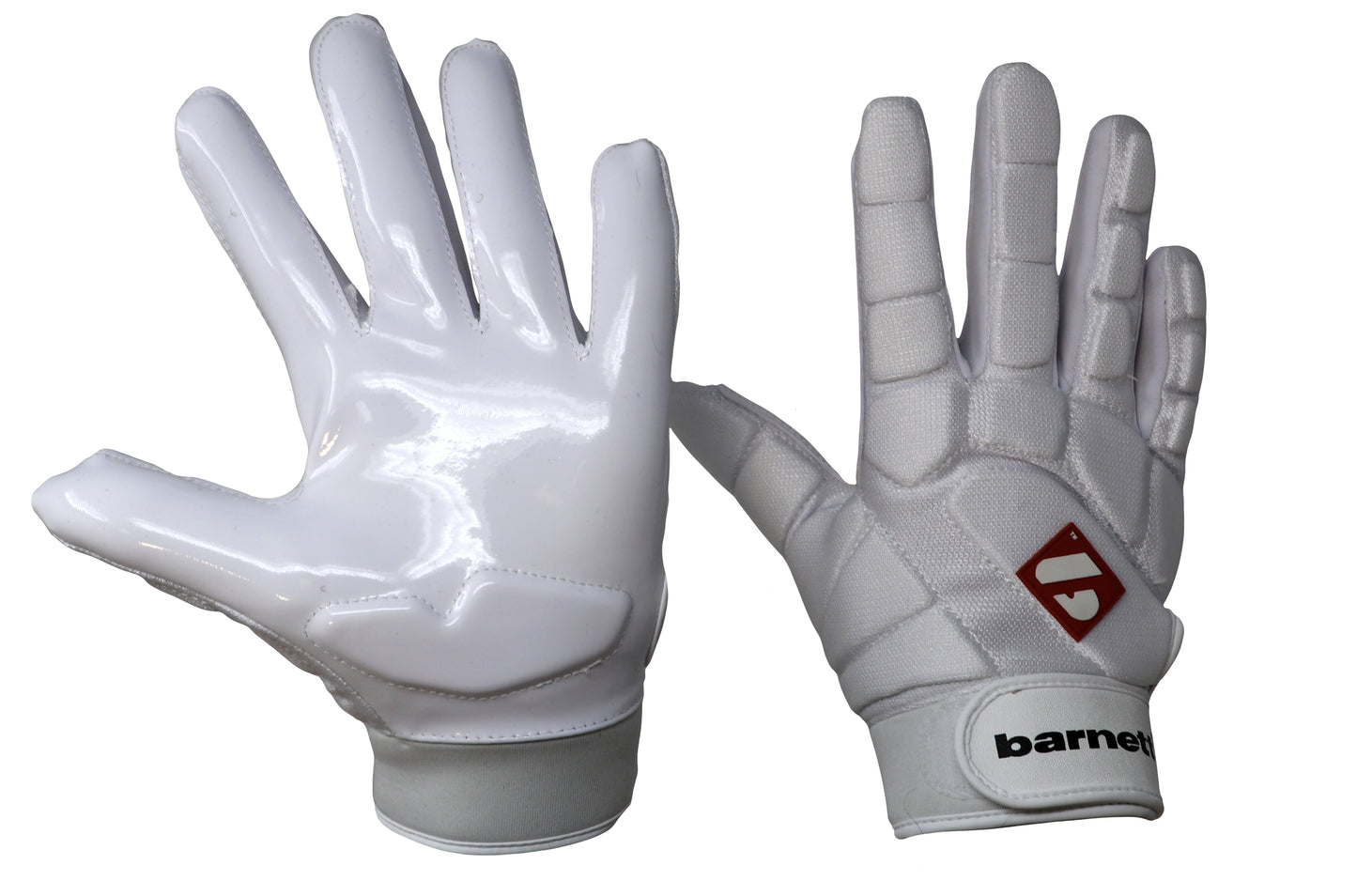 FKG-03 gants de football américain de linebacker pro, LB,RB,TE Blanc