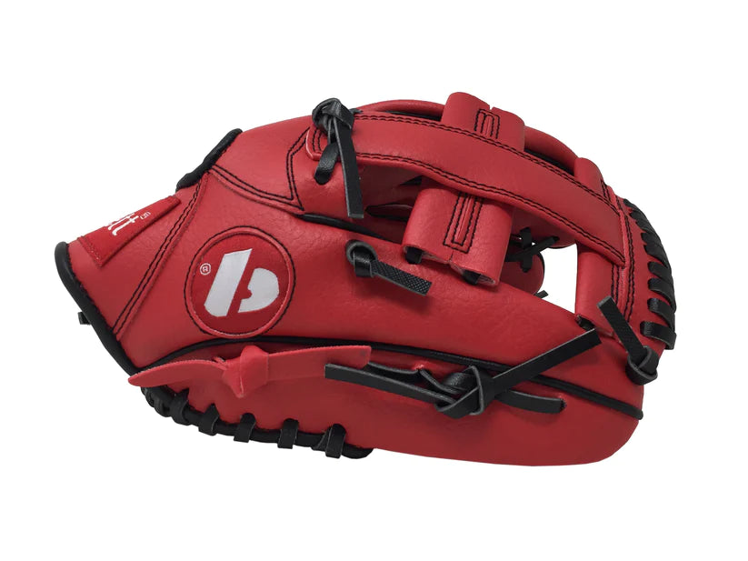 JL-110 - Gant de baseball, outfield, polyuréthane, taille 11", Rouge