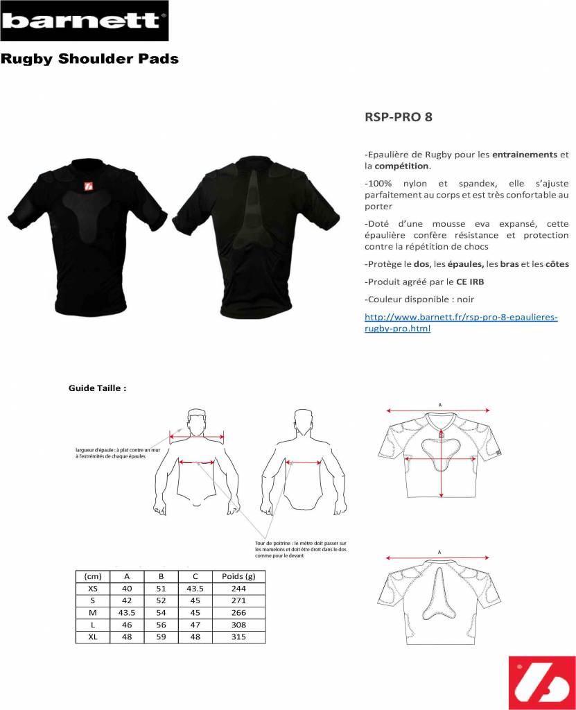 RSP-PRO 8 Maillot rugby pro
