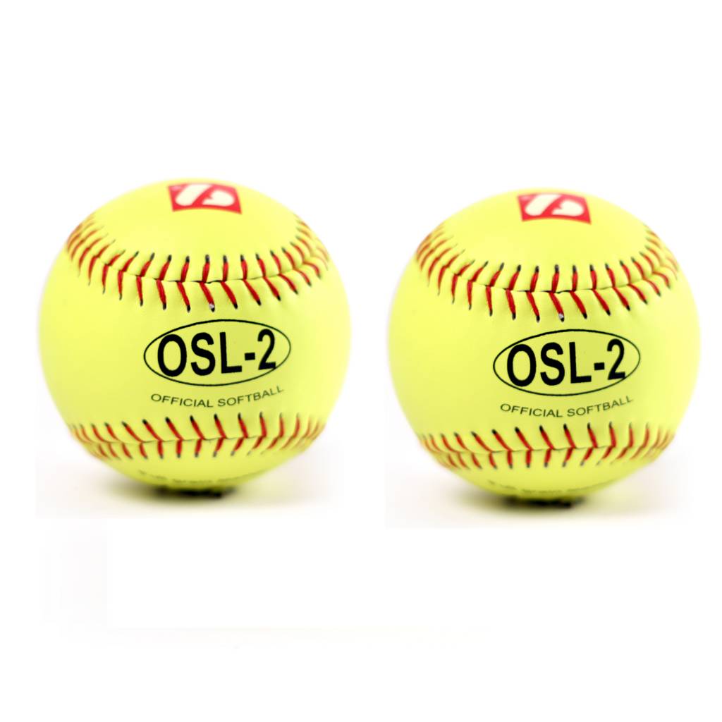 OSL-2 balle de compétition softball, 12'', jaune 2 pièces