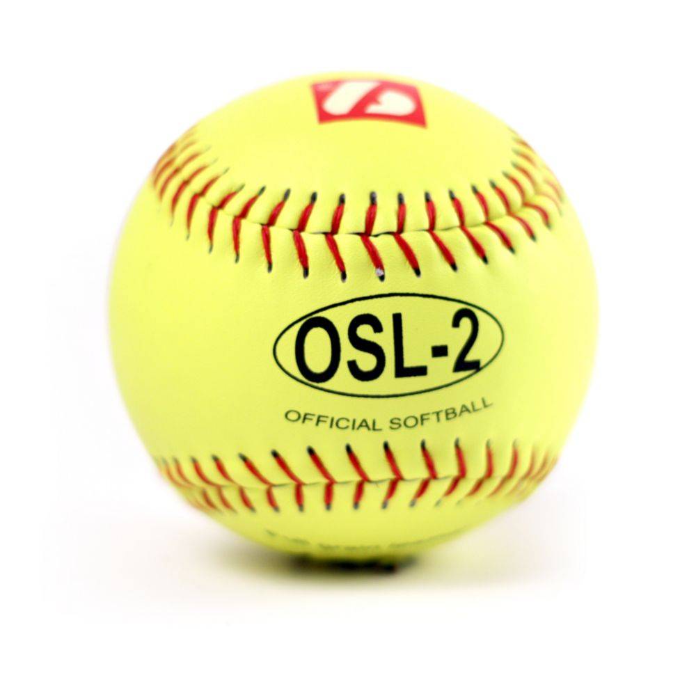 OSL-2 balle de compétition softball, 12'', jaune 1 douzaine