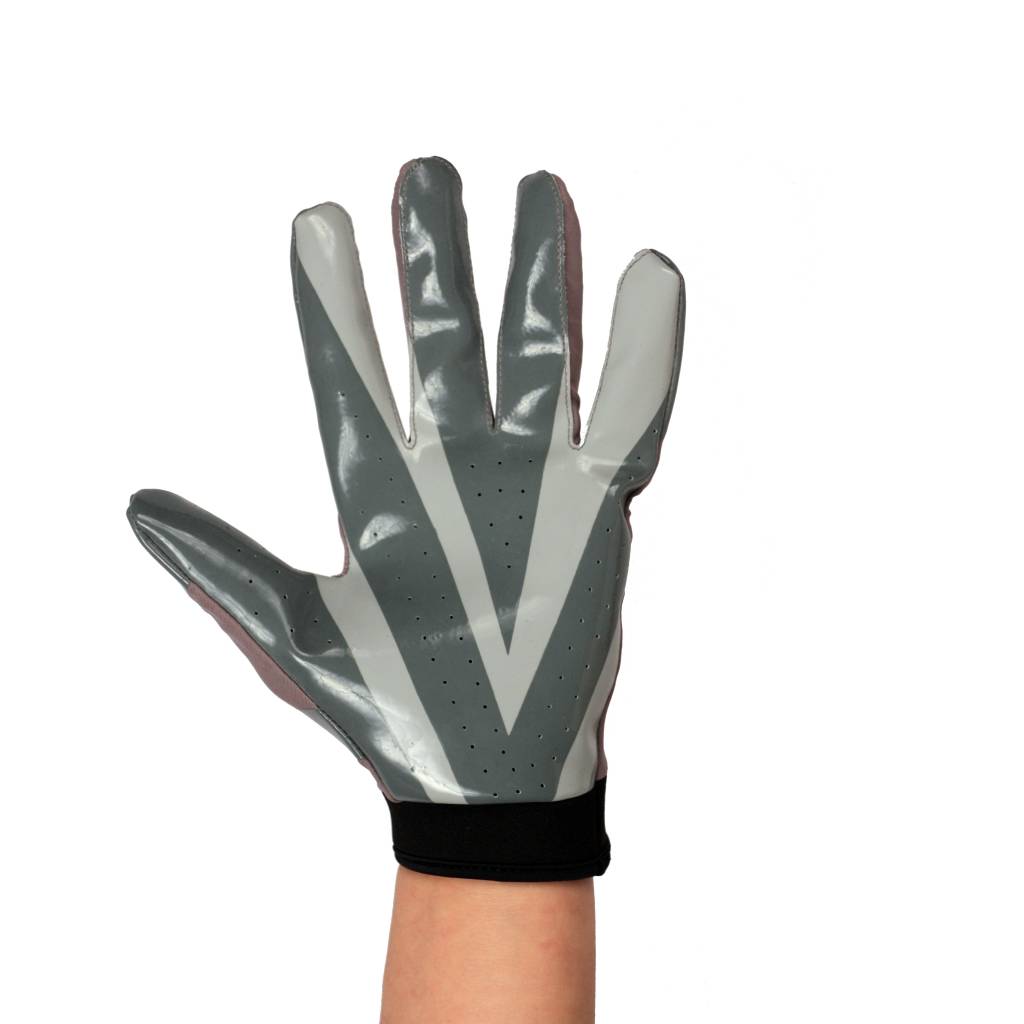 FRG-03 gants de football américain de pro receveur, RE,DB,RB Gris