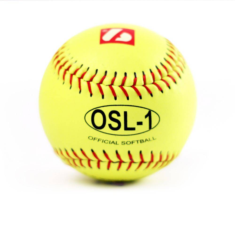 OSL-1 balle de compétition softball, 12'', jaune 1 douzaine