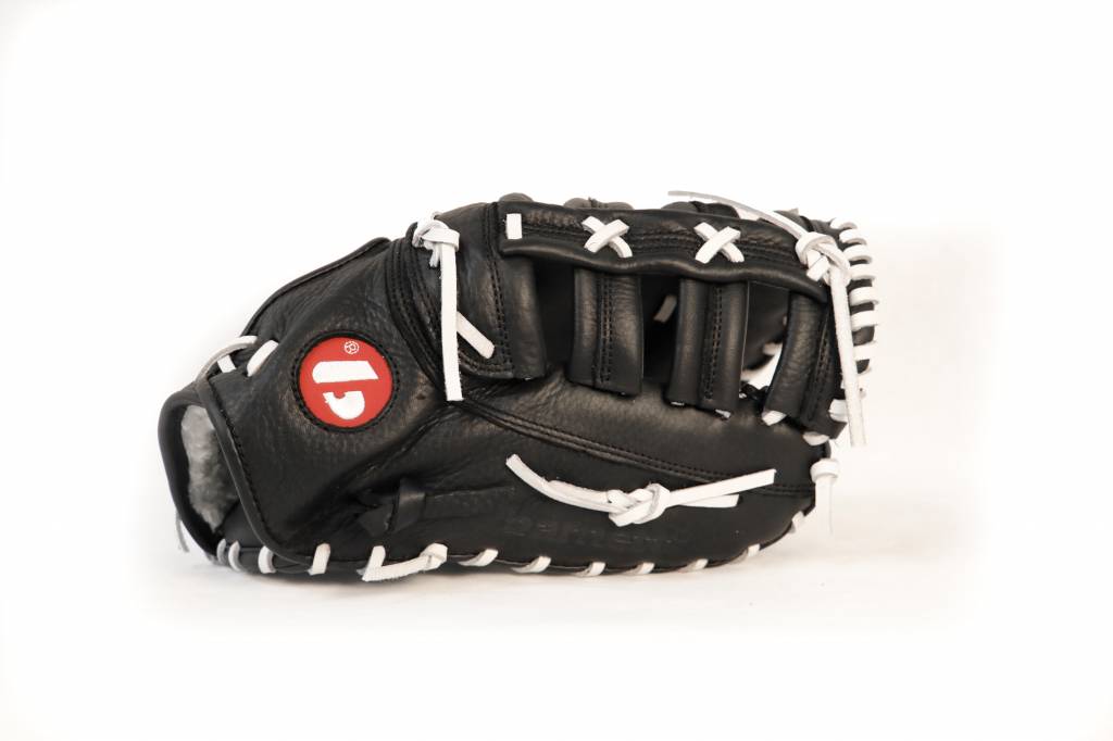 GL-301 gant de baseball cuir de 1er base pour adulte, Noir