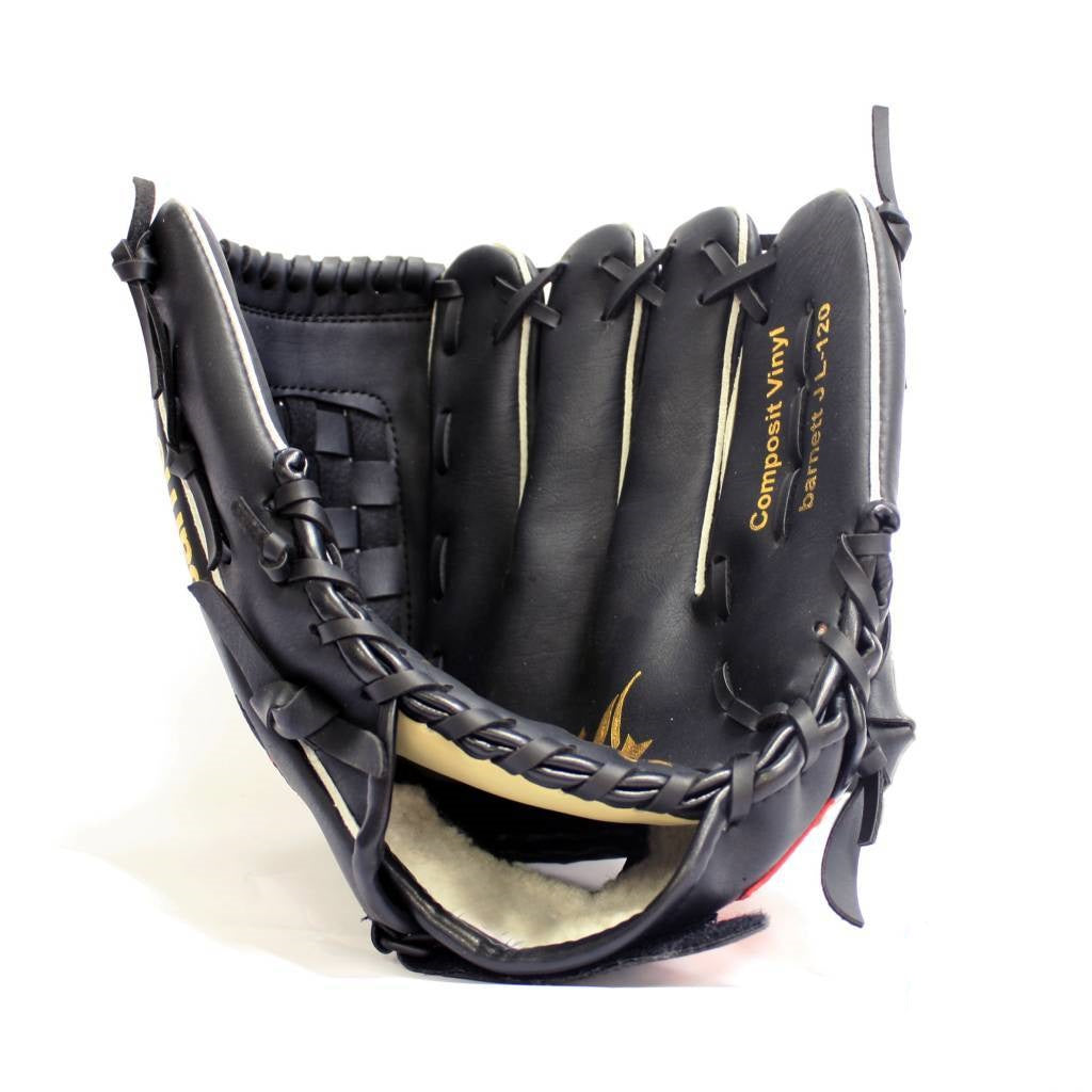 JL-120 Gant de baseball Initiation PU Outfield, 12" Noir